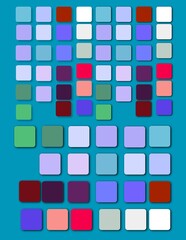 Abstract Vector Background of multi-colored Vibrant Cubes Designs, isolated