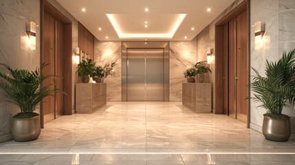 マンションの共用エントランス