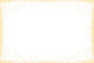 luxury gold glitter sparkle light powder confetti frame round border