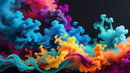 Fototapeta na wymiar Beautiful Color Powder Splash Background | Colorful Wallpaper | Colorful Design | Color Waves