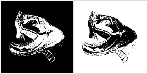  Illustration vector graphics of snake head icon