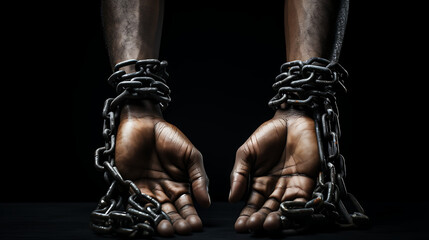 Fototapeta na wymiar person in handcuffs, generative Ai