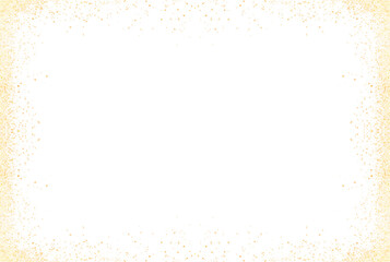 Fototapeta na wymiar luxury gold glitter sparkle light powder confetti frame round border