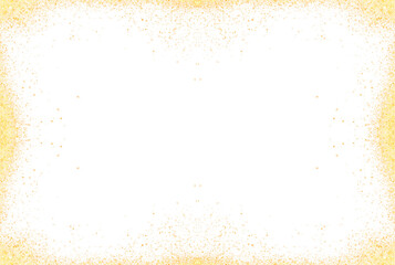 luxury gold glitter sparkle light powder confetti frame round border