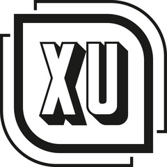 XU letter logo design on white background. XU logo. XU creative initials letter Monogram logo icon concept. XU letter design