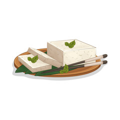 Illustration of tofu 