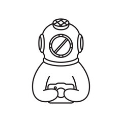 Obraz na płótnie Canvas diving helmet icon logo design vector