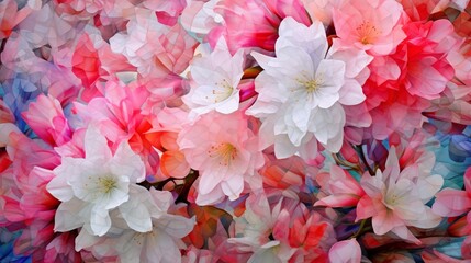 pink and white flowers - Powered by Adobe