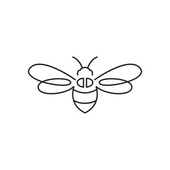 insect honey bee icon logo design vector