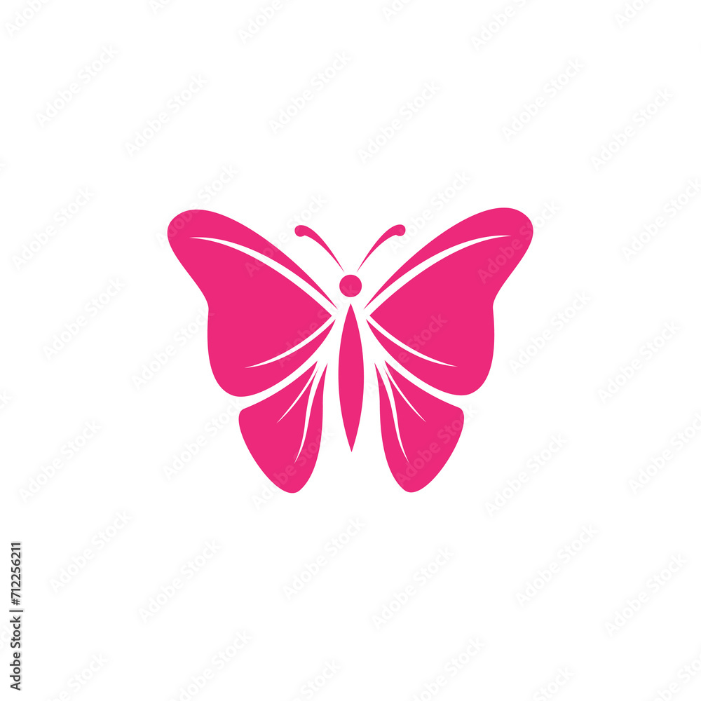 Wall mural beauty butterfly icon logo design vector