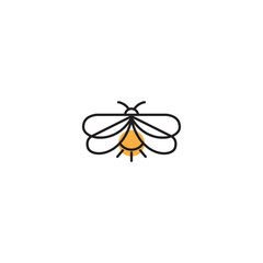 Fototapeta na wymiar insect honey bee icon logo design vector