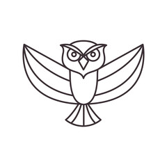 simple owl icon logo design vector