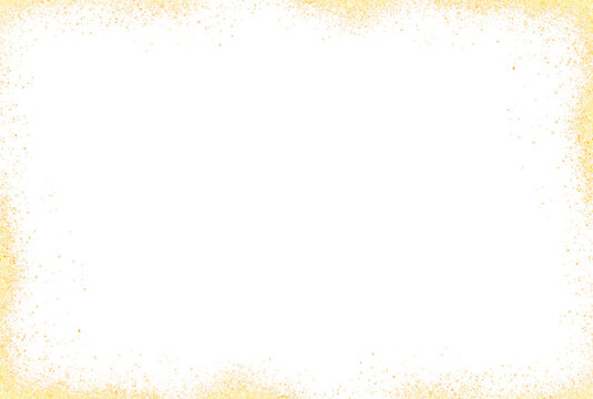 luxury gold glitter sparkle light powder confetti frame round border