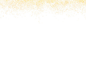 luxury gold glitter sparkle light powder confetti frame round border