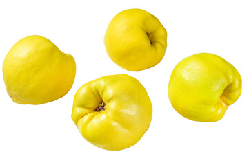 Fresh quince fruits  Transparent background. Isolated.