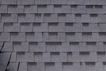 Shingles texture - close up view of asphalt roofing shingles