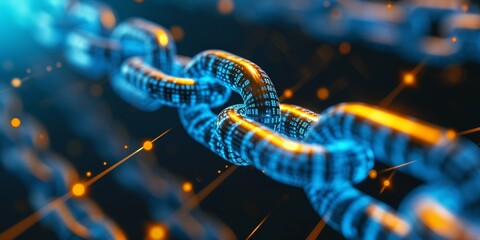 Explore the integration of blockchain technology in supply chain management and its benefits. - obrazy, fototapety, plakaty