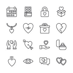 set of icons Valentines Day