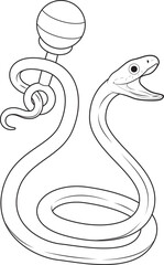 Snake Musician Rattle Music Animal Vector Graphic Art Illustration