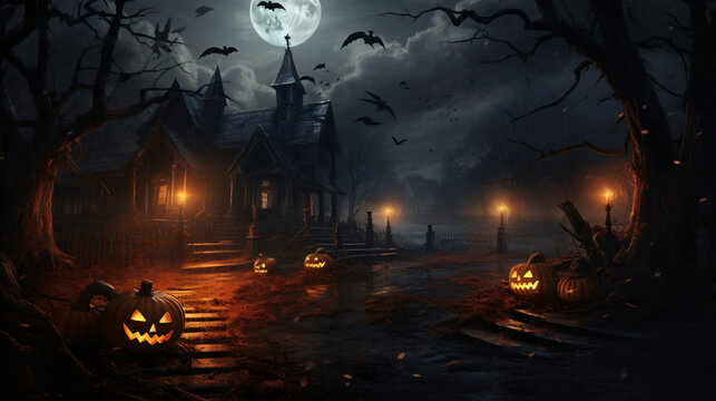 Scary halloween background