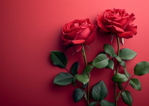 Valentine's Day Flowers Card 5x7 Background Wallpaper Image