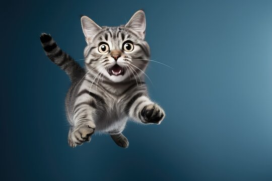 Funny flying cat.