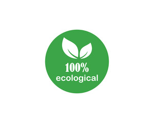 100% Ecological label Stamp Vector