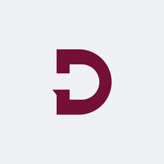 Letter D Simple logo concept
