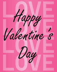 Happy valentines day. Vector banner, greeting card, flayer, poster,  with text Happy valentines day