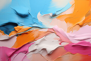 Abstract Painting with Thick Textured extreme closeup. Generative AI