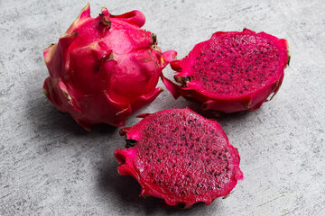 red dragon fruit on the table