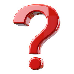 red 3D question mark, generative ai