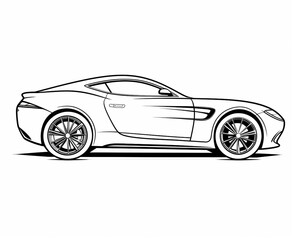 Fototapeta premium Sport car coloring page for kids transportation coloring pages printables car