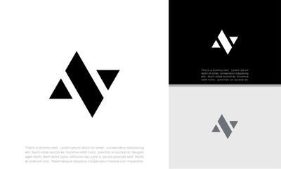 Naklejka premium Initials N logo design. Initial Letter Logo. Innovative high tech logo template. 