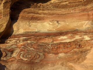 beauty of sand stone pattern of stones in Petra valley in one of many temples,Jordan,abstract...