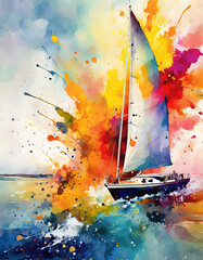 Lively sailboat