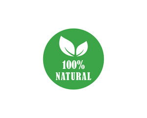 100% Natural label Stamp Vector