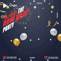 New year celebration party instagram stories instagram and facebook story template | Happy new year party flyer celebration with instagram stories instagram and facebook story template | New year 2024