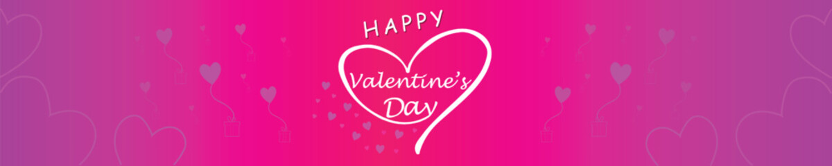 Happy valentines day. Vector banner, greeting card, flayer, poster,  with text Happy valentines day