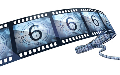  strip countdown (clipping path and isolated on white)
