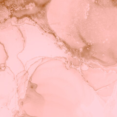 Alcohol Ink Print. Ink Mixing. Pink Painting