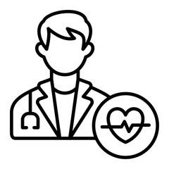   Cardiologist line icon