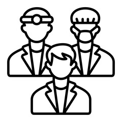   Medical Team line icon