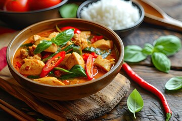 Spicy chicken curry with an Asian twist