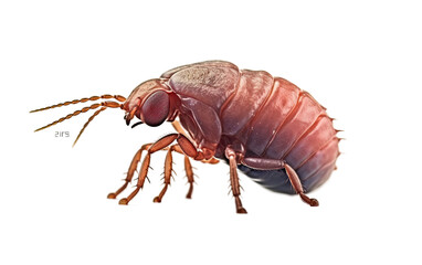 Flea insect on Transparent Background