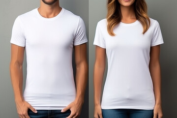 Woman in White Tshirt Mockup created with Generative AI