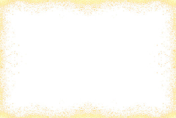 luxury gold glitter sparkle light powder confetti frame round border