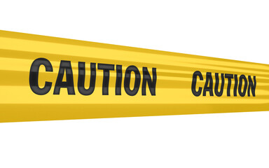 caution tape strips (isolated on white and clipping path)
