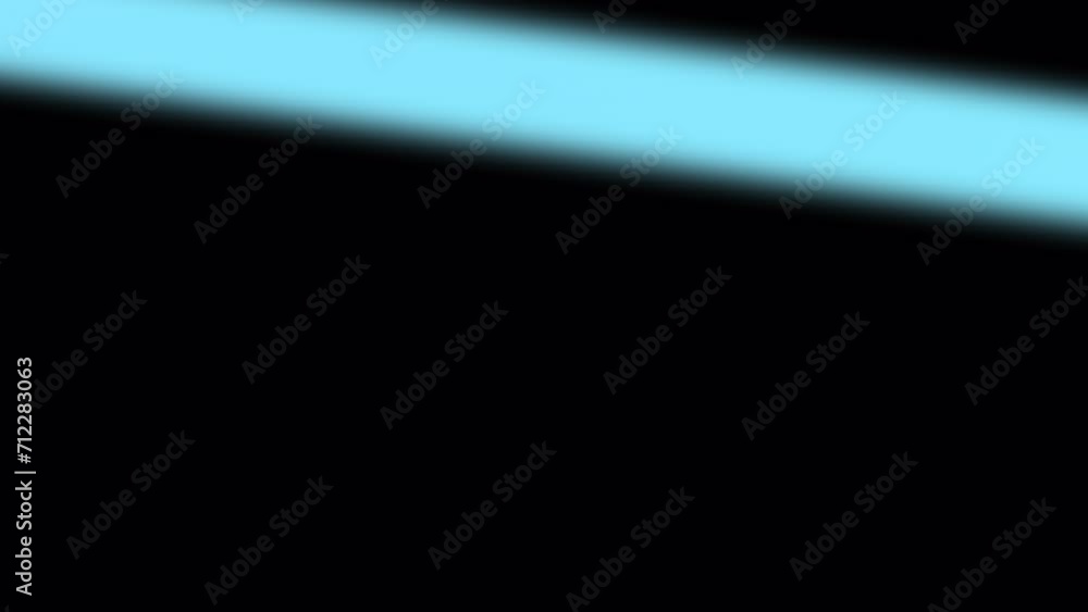 Aufkleber abstract blue horizontal line moving from up to bottom side animation art on black background for sc