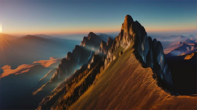 Sunrise Majesty: A Breathtaking Mountain Landscape